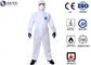 Non Woven Chemical Protective Clothing Full Face Two Way Zipper Bound Seams