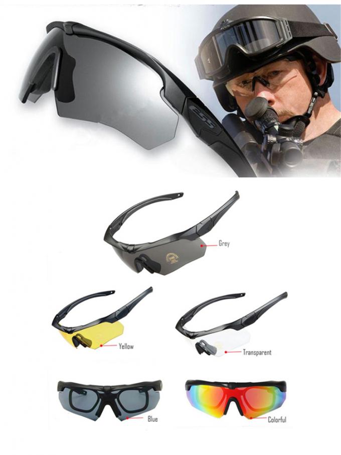 المضادة للتأثير مكافحة الضباب Uv400 واقية الرياضة الرماية الصيد التكتيكية نظارات الباليستية العسكرية نظارات السلامة
